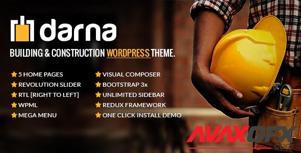 ThemeForest - Darna v1.2.8 - Building & Construction WordPress Theme - 12271216