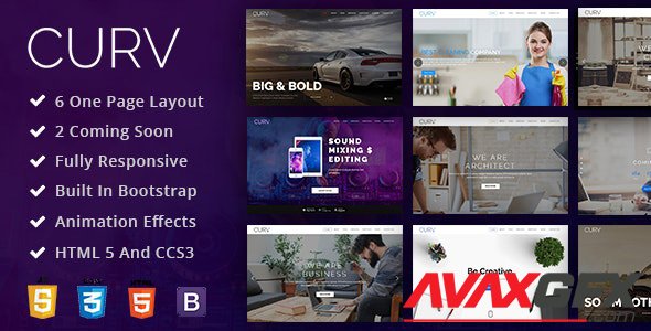ThemeForest - CURV v1.0 - One Page Multipurpose Parallax (Update: 6 April 20) - 20830105