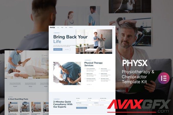 ThemeForest - Physx v1.0.0 - Physiotherapy & Chiropractor Elementor Template Kit - 31973017