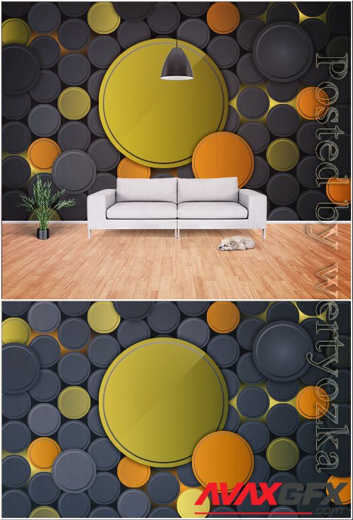 3d modern stylish stereo geometric tv background wall