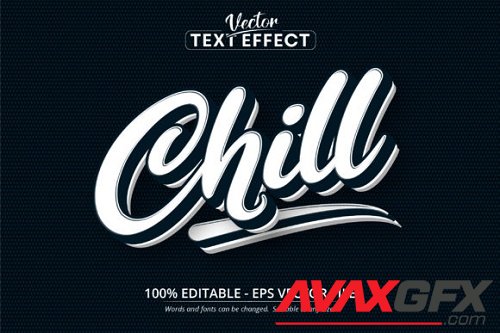 Chill text, Minimalistic Editable Text Effect