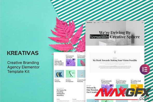 ThemeForest - Kreativas v1.0.0 - Creative Branding Agency Elementor Template Kit - 31976836