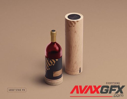 Wine packaging psd mockup by mithun mitra