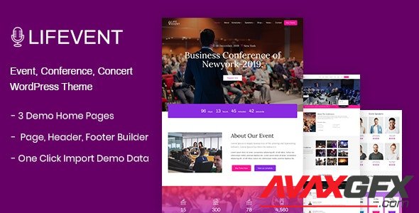 ThemeForest - Lifevent v1.0.7 - Event WordPress Theme - 24924027