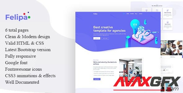 ThemeForest - Felipa v1.0 - Agency Template - 23491796