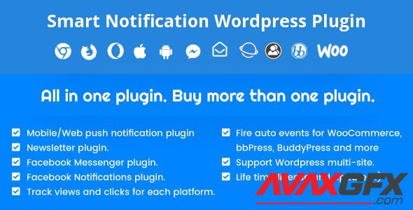 CodeCanyon - Smart Notification Wordpress Plugin v9.3.0 - Web & Mobile Push, FB Messenger, FB Notifications & Newsletter. - 6548533 - NULLED