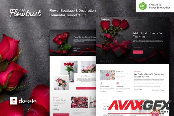 ThemeForest - Flowtrist v1.0.0 - Flower Boutique & Florist Elementor Template Kit - 32017479