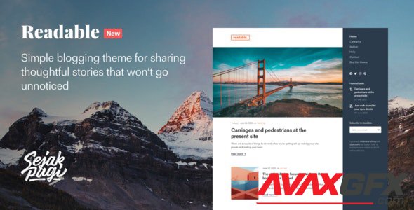 ThemeForest - Readable v1.0 - Simple Blogging Theme for Ghost - 27720800