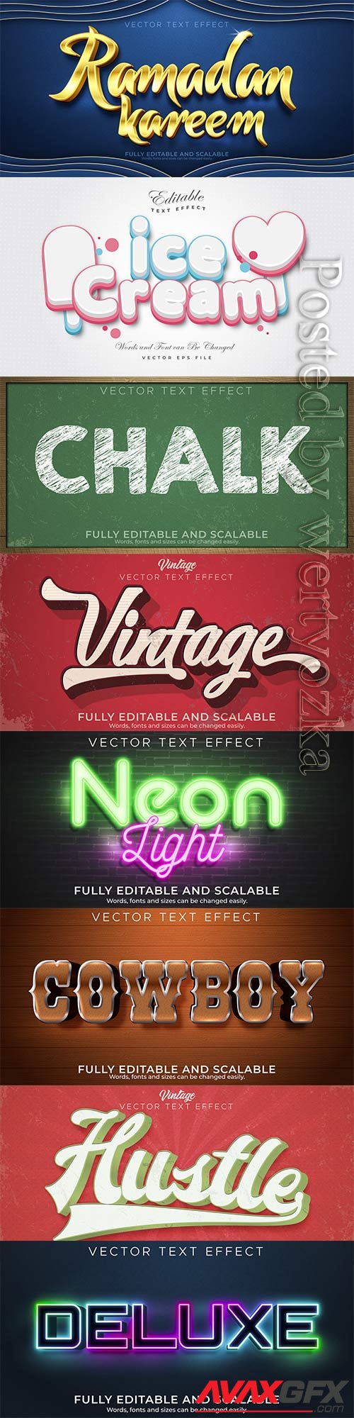 3d editable text style effect vector vol 341