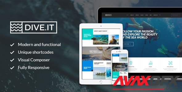 ThemeForest - DiveIt v1.3.3 - Scuba Diving School, Sea Adventure & Travel WordPress Theme (Update: 6 May 21) - 16978449