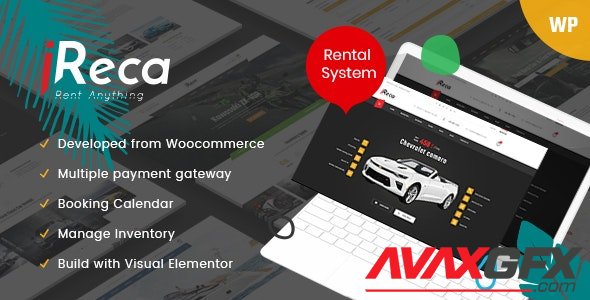 ThemeForest - Ireca v1.3.7 - Car Rental Boat, Bike, Vehicle, Calendar WordPress Theme - 22452928