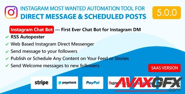 CodeCanyon - DM Pilot v5.0.0 - Instagram Chat Bot, Web Direct Messenger & Scheduled Posts - 23624241 - NULLED