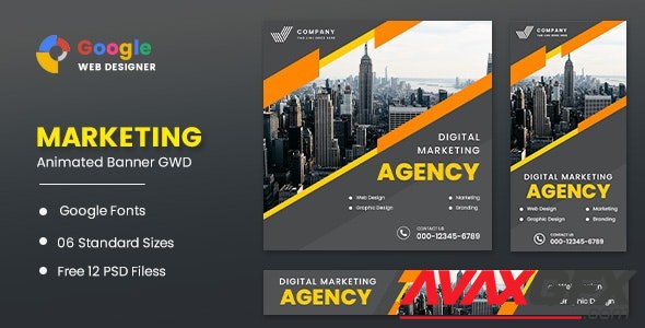 CodeCanyon - Marketing Animated Banner Google Web Designer v1.0 - 32039854