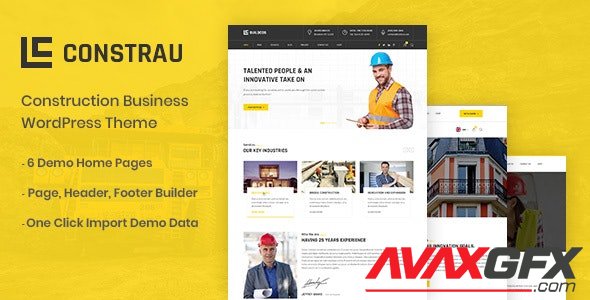 ThemeForest - Constrau v1.1.7 - Construction Business WordPress Theme - 23995786