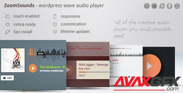 CodeCanyon - ZoomSounds v6.35 - WordPress Wave Audio Player with Playlist - 6181433