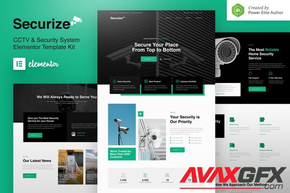 ThemeForest - Securize v1.0.0 - CCTV & Security Elementor Template Kit - 32090710