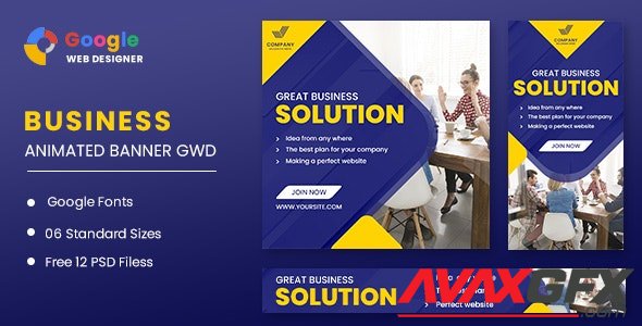 CodeCanyon - Business Solution Animated Banner GWD v1.0 - 32073614