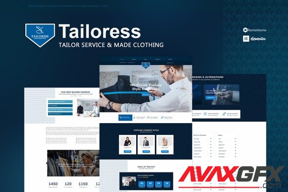 ThemeForest - Tailoress v1.0.2 - Tailor Service & Made Elementor Template Kit - 32019364