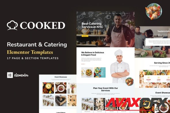 CodeCanyon - Cooked v1.0.0 - Catering & Restaurant Website Elementor Template Kit - 32005976