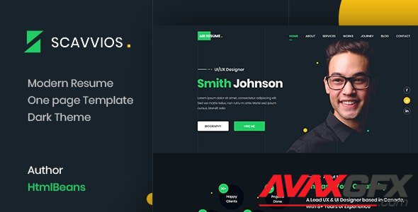 ThemeForest - Scavvios v1.0 - One Page Parallax HTML5 Template - 29436178