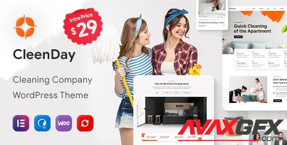 ThemeForest - CleenDay v1.0.1 - Cleaning Company WordPress Theme - 31348900 - NULLED