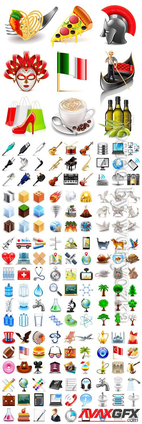 Icons set in vector