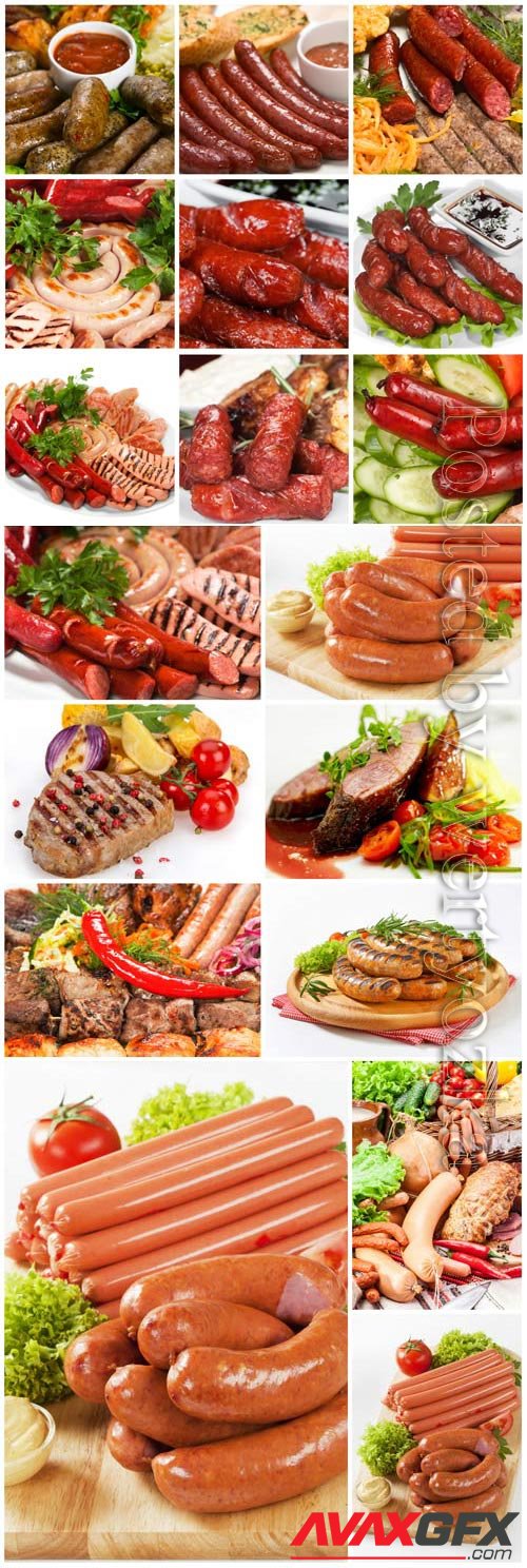 Sausage products and meat photo