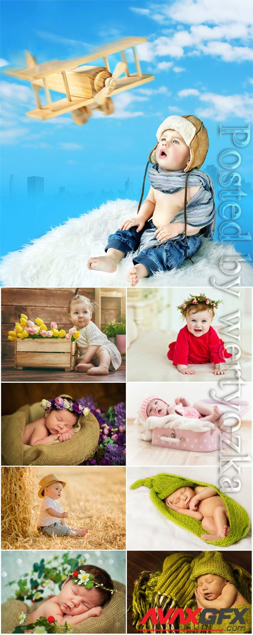 Beautiful little children stock photo