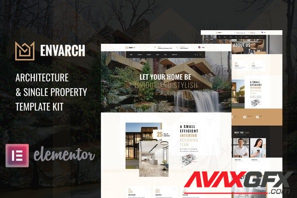 ThemeForest - EnvArch v1.0.0 - Architecture & Single Property Elementor Template Kit - 31830246