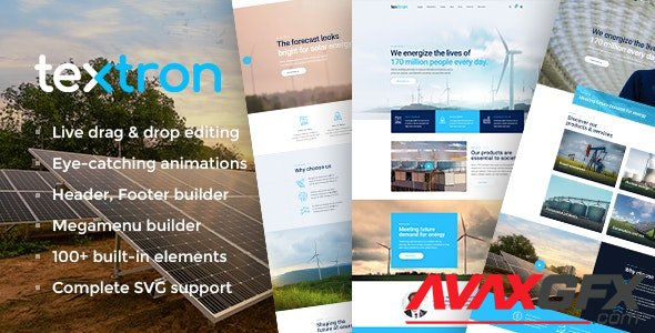 ThemeForest - Textron v2.0 - Industrial WordPress Theme + WooCommerce Shop - 27081707