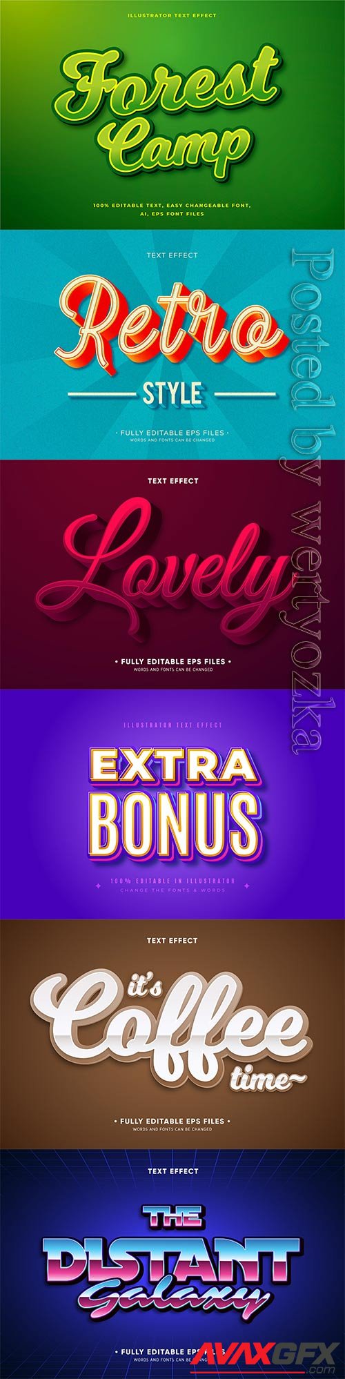 3d editable text style effect vector vol 354