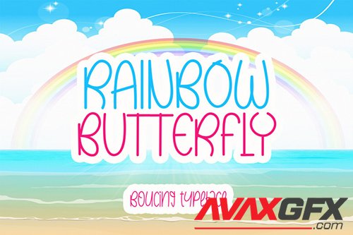 Rainbow Butterfly Font