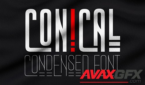 Conical Condensed Font