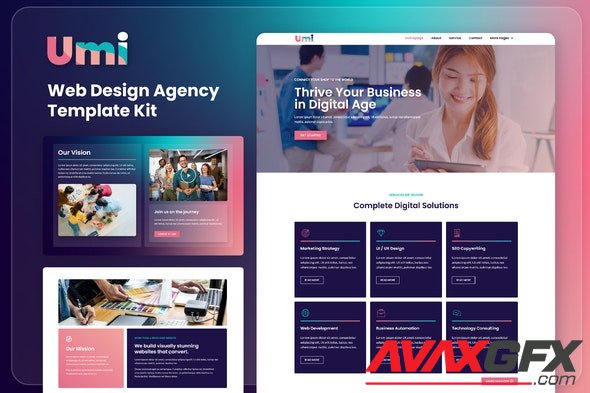 ThemeForest - Umi v1.0.2 - Web Design Agency Elementor Template Kit - 32041387