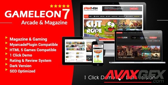 ThemeForest - Gameleon v7.03 - WordPress Arcade & Magazine Theme - 3271091