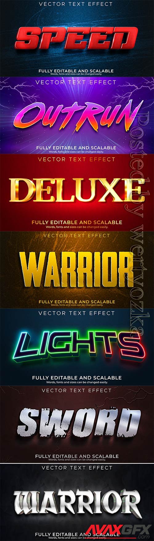 3d editable text style effect vector vol 373