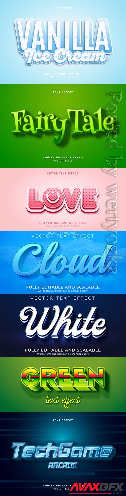 3d editable text style effect vector vol 370