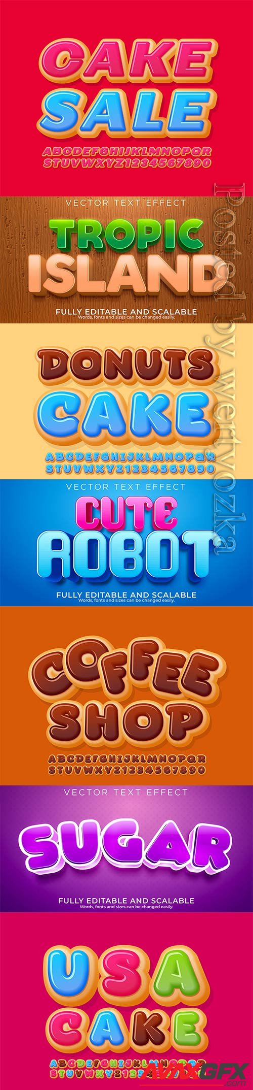 3d editable text style effect vector vol 371