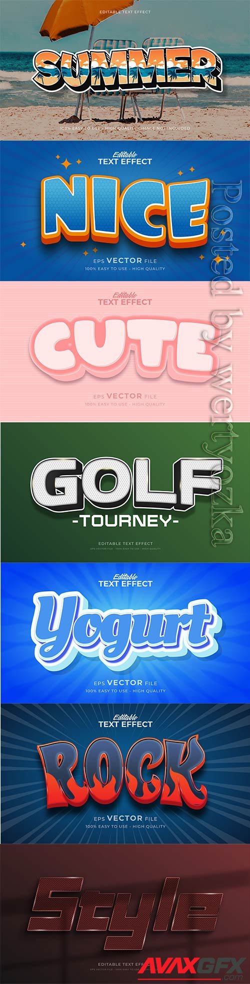 3d editable text style effect vector vol 368