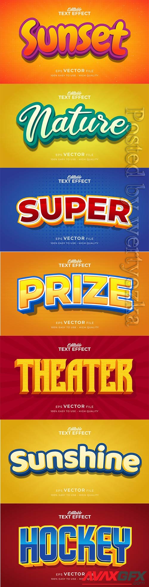 3d editable text style effect vector vol 360