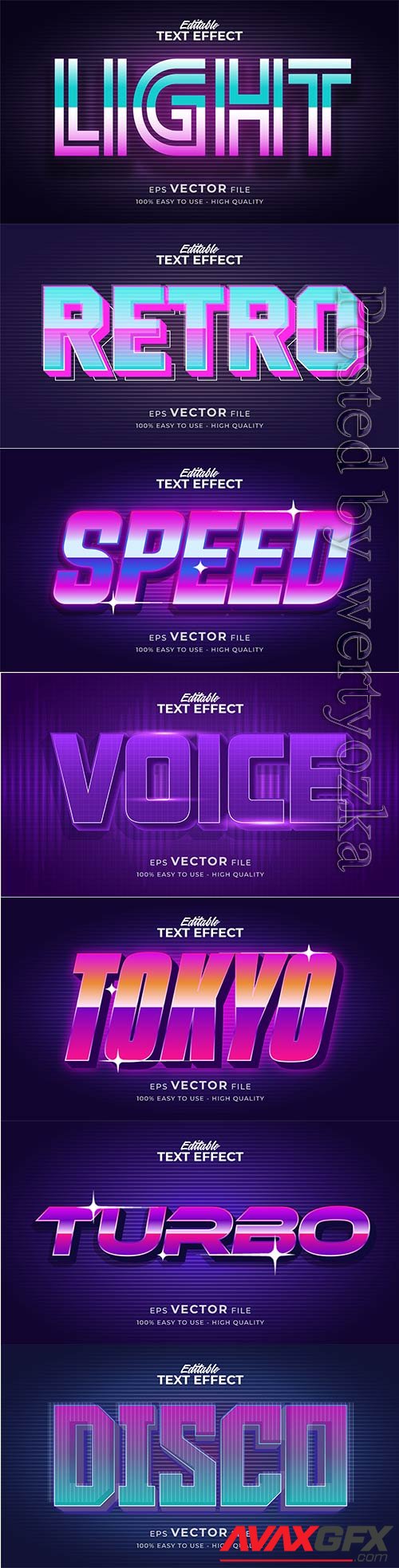 3d editable text style effect vector vol 359