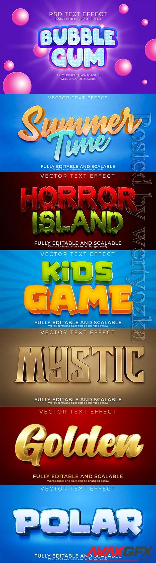 3d editable text style effect vector vol 391