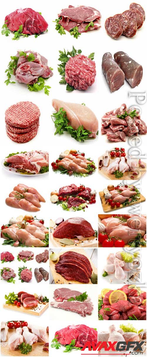 Fresh meat, minced meat stock photo