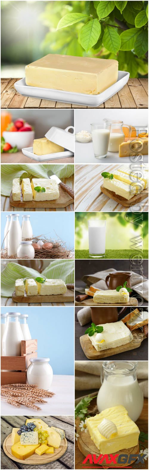 Butter and cheese, milk stock photo