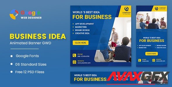 CodeCanyon - Business Marketing Animated Banner GWD v1.0 - 32193703
