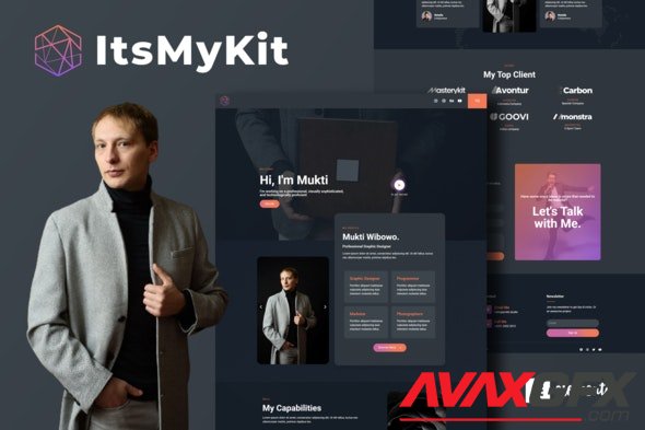 ThemeForest - ItsMyKit v1.0.0 - Dark Creative Portfolio Elementor Template Kit - 32114240