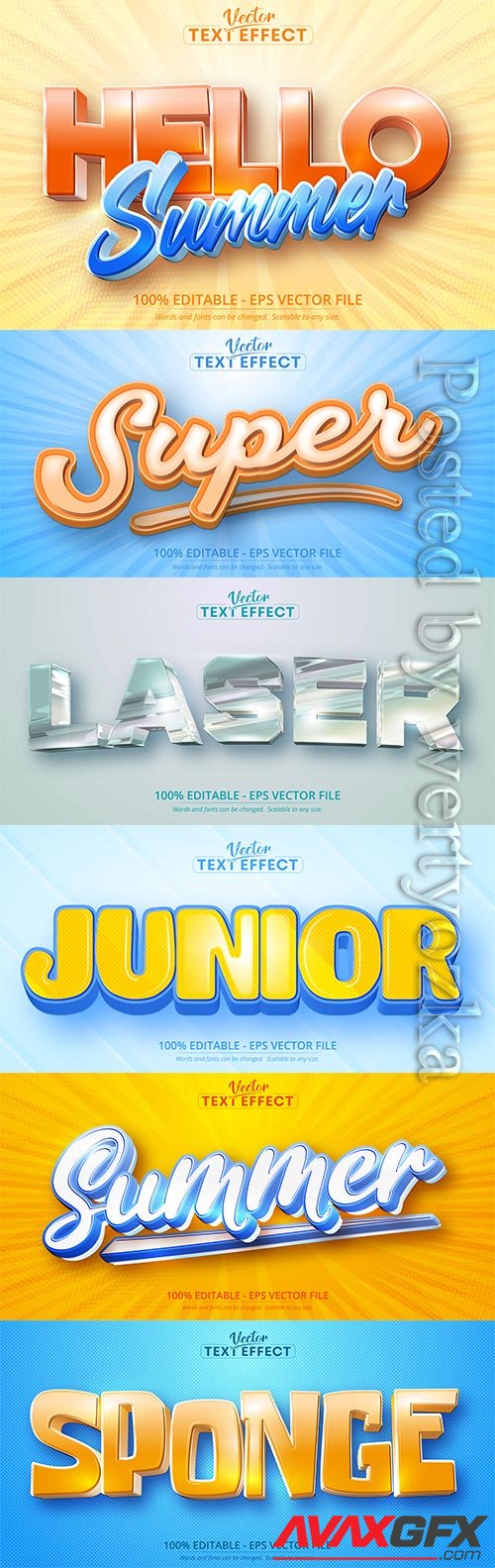 3d editable text style effect vector vol 402