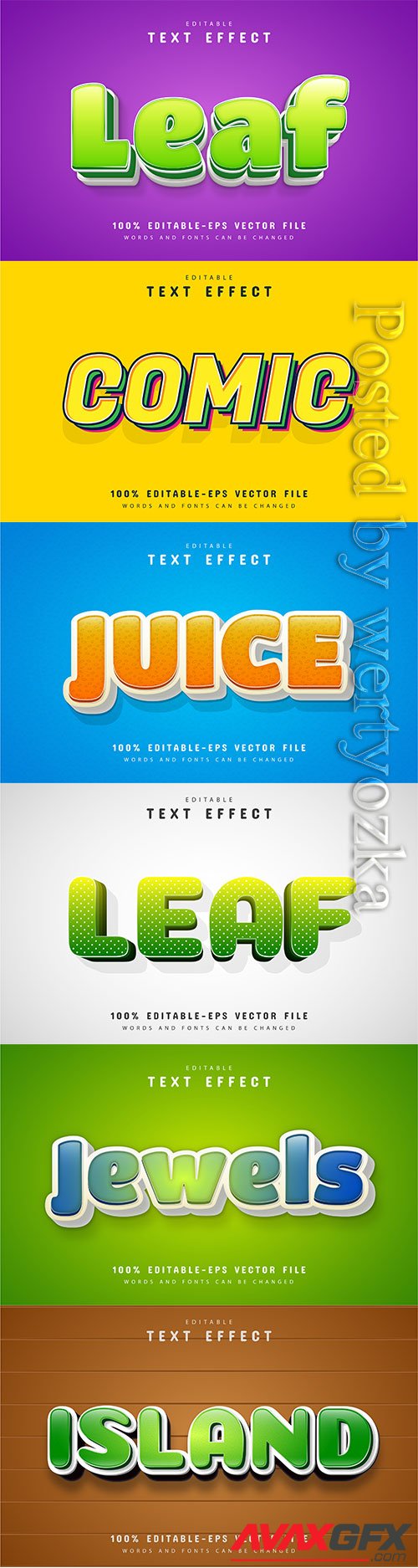 3d editable text style effect vector vol 406