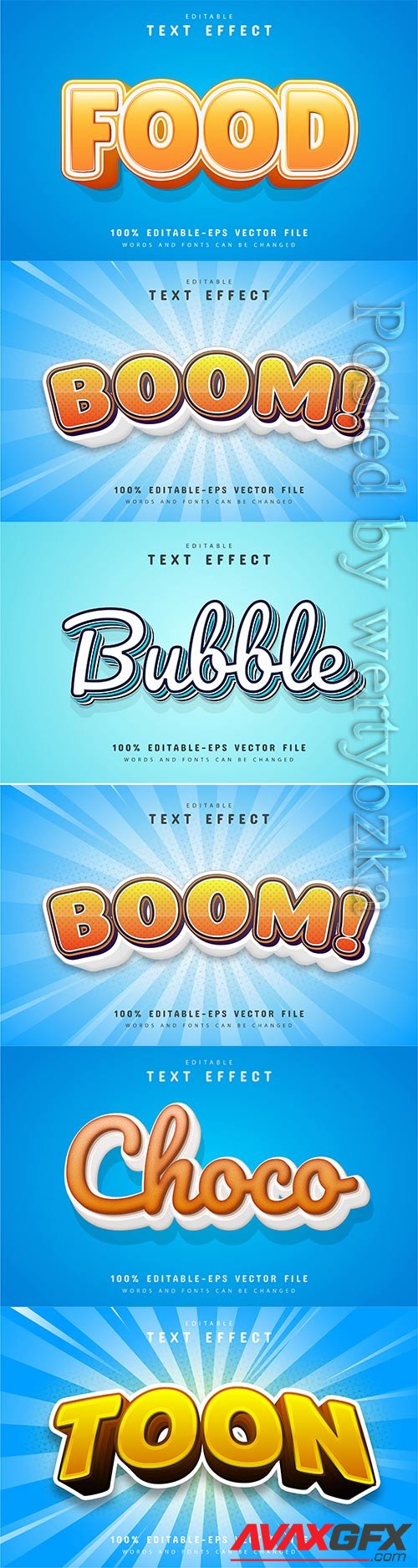 3d editable text style effect vector vol 404