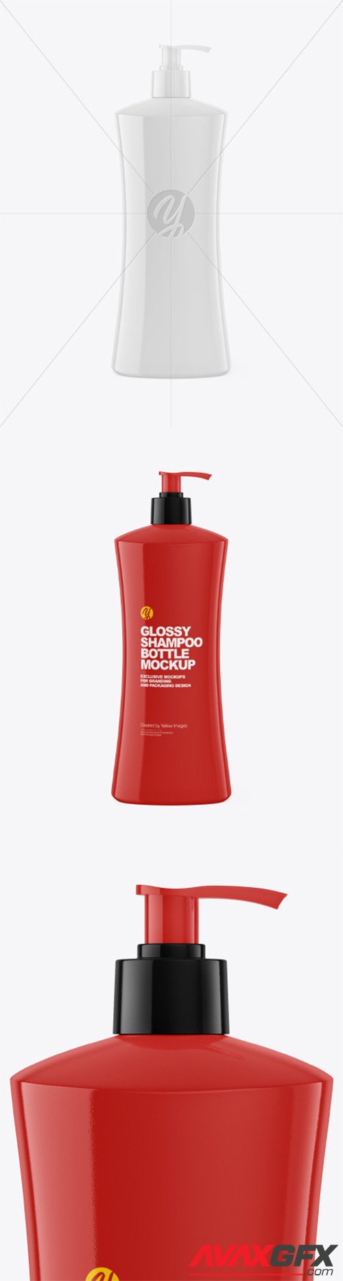Glossy Shampoo Bottle Mockup 82046